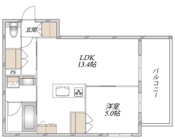 MAISON SARKLAND(1LDK/3階)の間取り写真