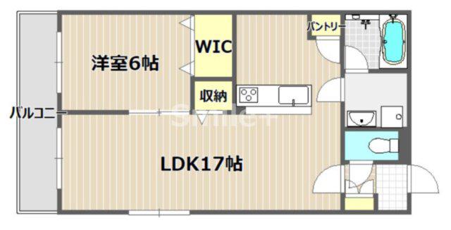 REAL鹿田(1LDK/3階)の間取り写真