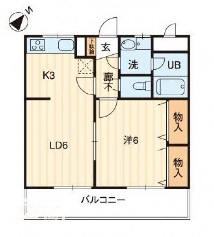 コンフォルト桜町(1LDK/3階)の間取り写真