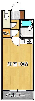 アーバンポート折尾学園都市(ワンルーム/1階)の間取り写真