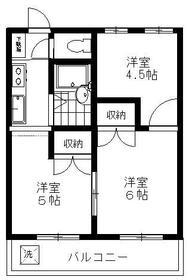 メゾン美住(3K/2階)の間取り写真