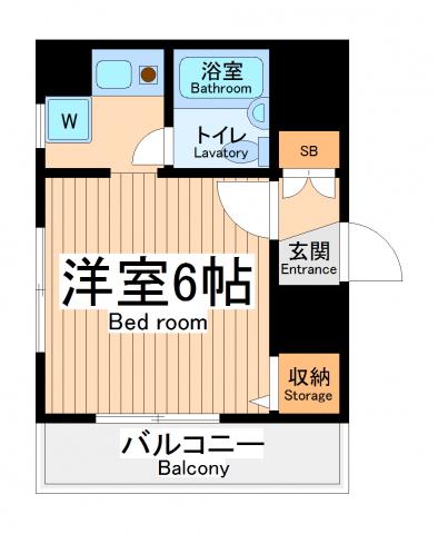 ヴェルト川崎ウエスト(1K/2階)の間取り写真