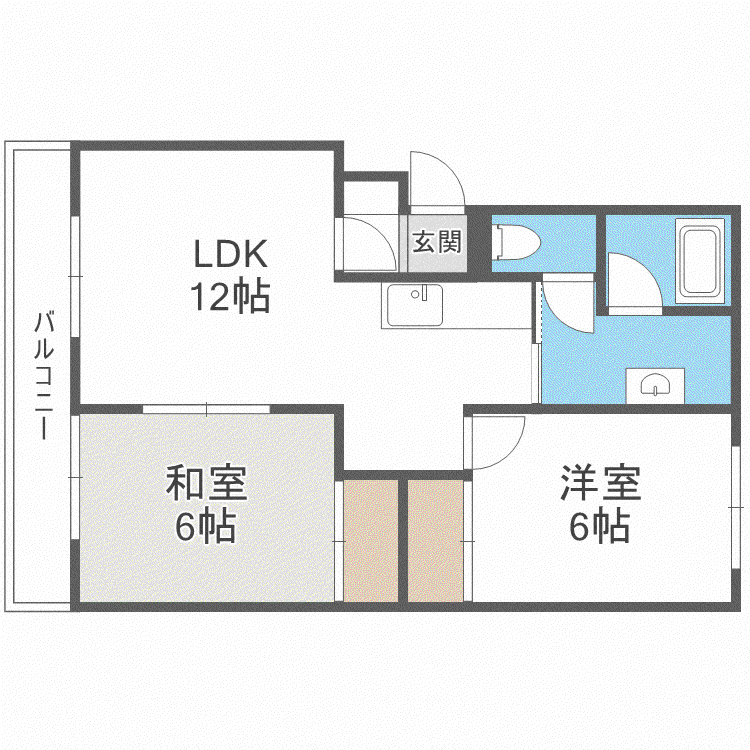 共栄マンション(2LDK/3階)の間取り写真