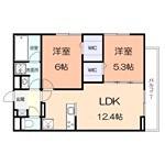 ルオント(2LDK/2階)の間取り写真