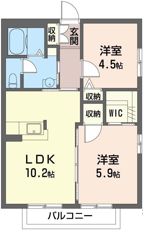 グランシード・イワセ(2LDK/1階)の間取り写真
