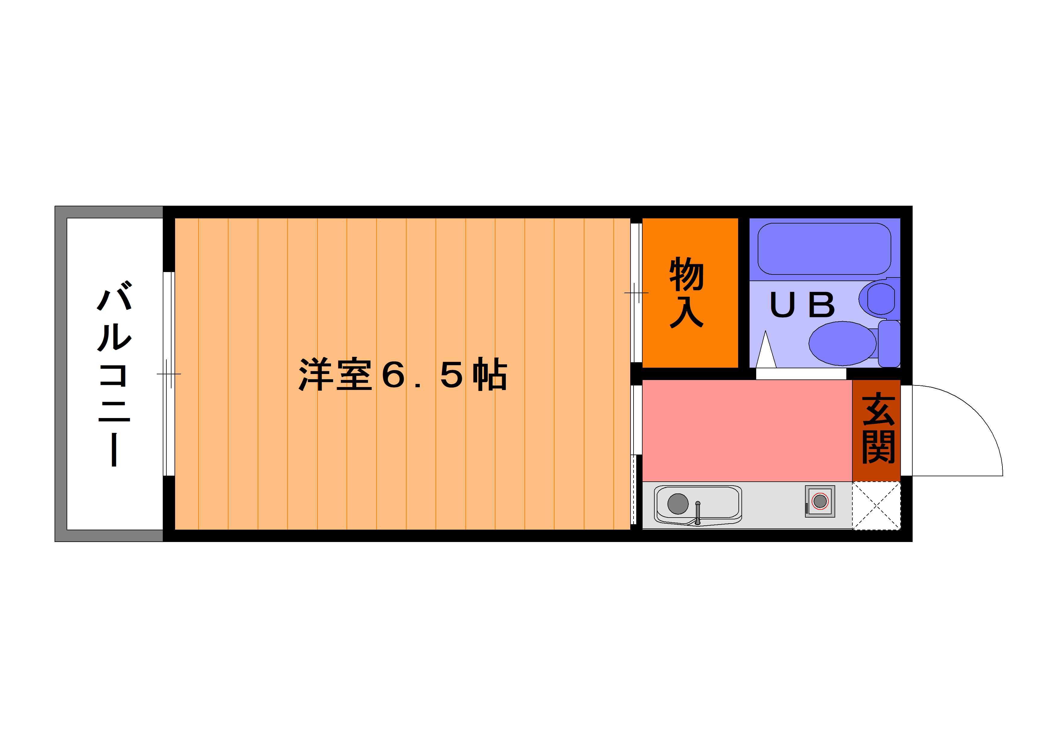 関根コーポ(1K/2階)の間取り写真