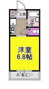 MATSUKAZE(ワンルーム/1階)の間取り写真