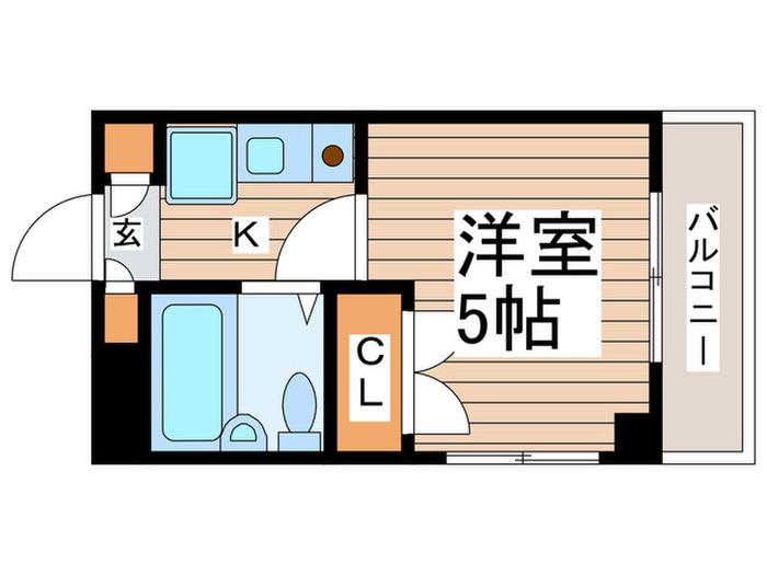 アースカーサ(1K/3階)の間取り写真