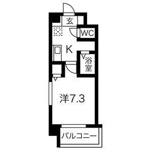 パーク黒川(1K/3階)の間取り写真