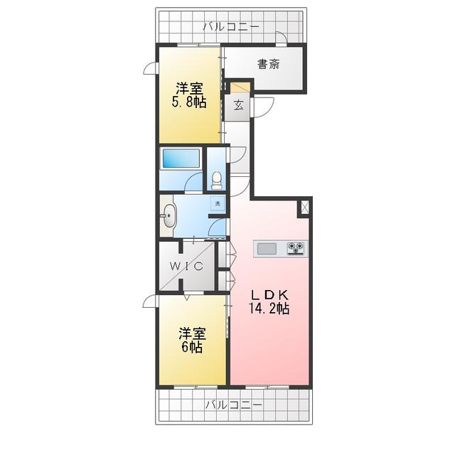 LS PLUS 豊玉中(2LDK/4階)の間取り写真