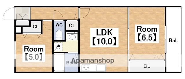 グランシエル共立通(2LDK/2階)の間取り写真
