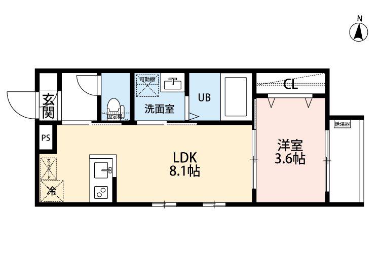 ROBOT HOME山王(1LDK/3階)の間取り写真