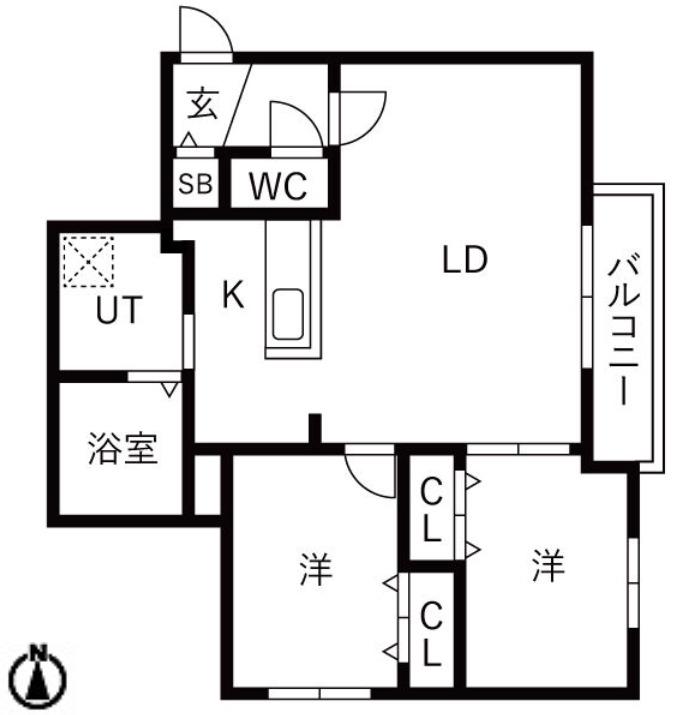 TERRACE SOEN(2LDK/4階)の間取り写真