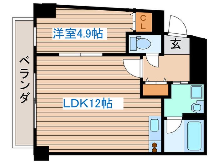 ARKAS良覚院(1LDK/10階)の間取り写真