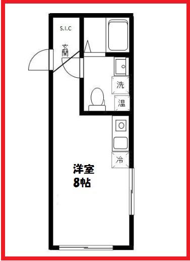 ココフラット王子(ワンルーム/1階)の間取り写真