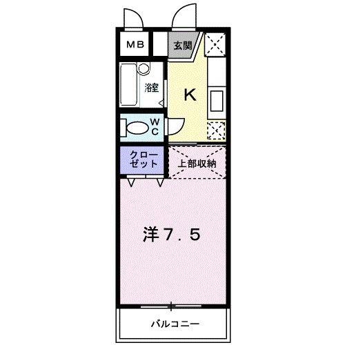 シャルマン外堀(1K/7階)の間取り写真