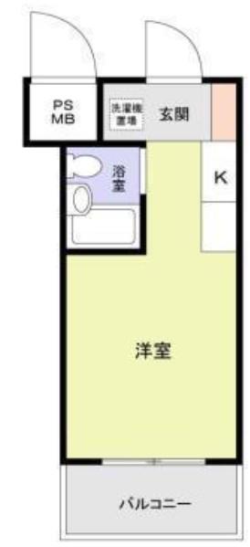 PLENDY鷺沼(ワンルーム/1階)の間取り写真