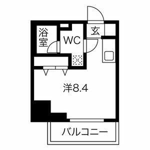 クラリッサ横浜ウエスト(ワンルーム/9階)の間取り写真