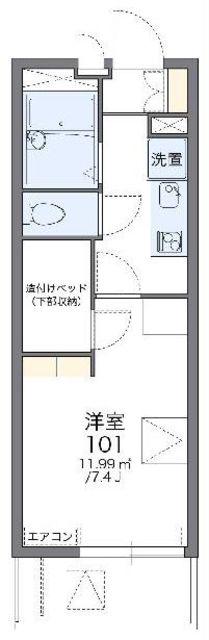 レオパレスボナールSY(1K/2階)の間取り写真