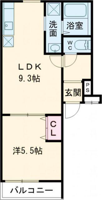 フジパレス堺諏訪森III番館(1LDK/1階)の間取り写真