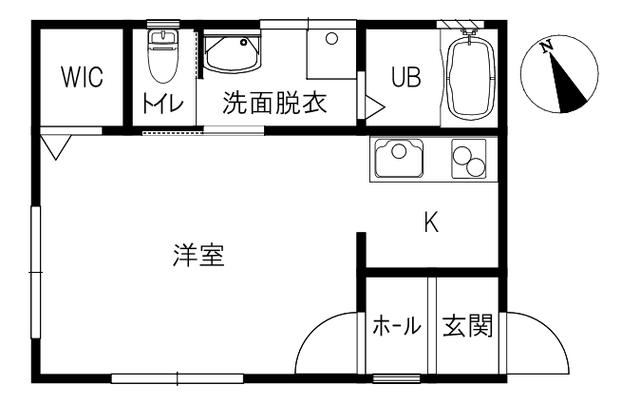 北陸新幹線 金沢駅 バス乗車時間：21分 最寄りバス停で下車 徒歩7分 2階建 築10年(1K/2階)の間取り写真