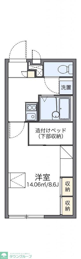 レオパレス喜勇(1K/2階)の間取り写真