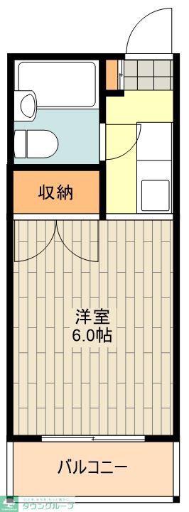 サニーハイツ山下(ワンルーム/3階)の間取り写真