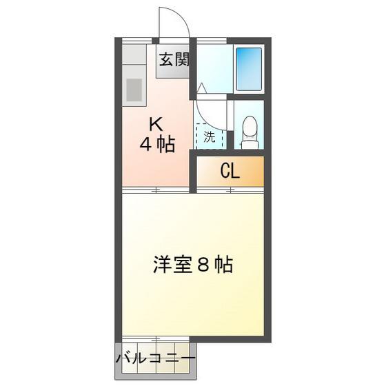 ハイム江戸橋A(1K/1階)の間取り写真