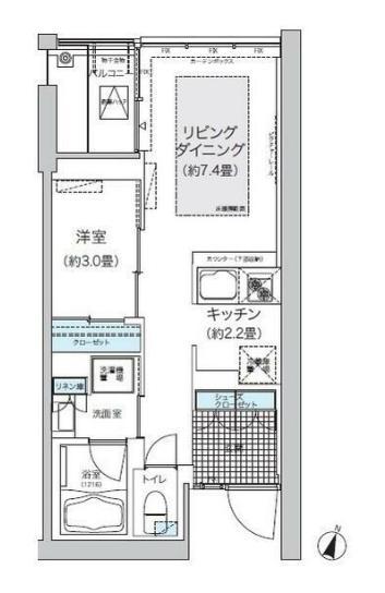 ガーデニエール砧 ウエスト(1LDK/5階)の間取り写真