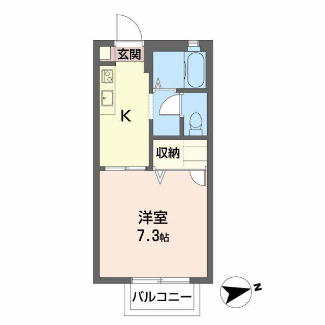アネックスREI(1K/2階)の間取り写真