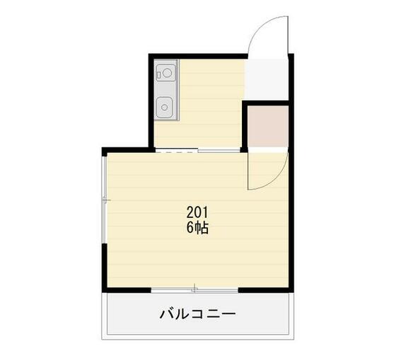 シェアハウス堀口(1K/2階)の間取り写真