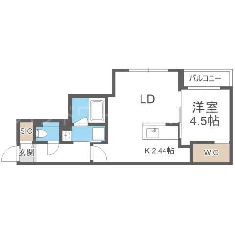 シティプレミア水車町(1LDK/3階)の間取り写真