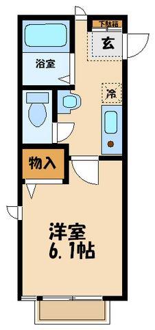 小田急線 千歳船橋駅 徒歩8分 2階建 築15年(1K/1階)の間取り写真