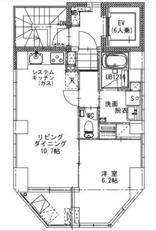 ラスパシオ蔵前レジデンス(1LDK/9階)の間取り写真