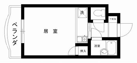 メゾンH&D(ワンルーム/1階)の間取り写真