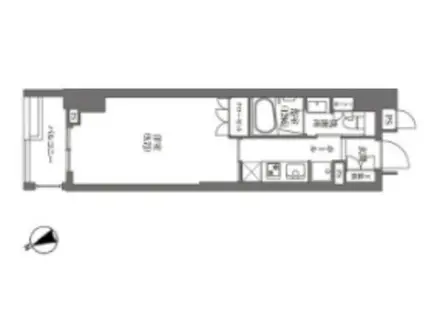 HAMACHO APARTMENT(1K/2階)の間取り写真