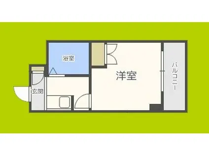 中央東栄ビル(1K/6階)の間取り写真