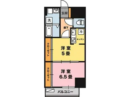 ステージルビーグラス(1LDK/8階)の間取り写真
