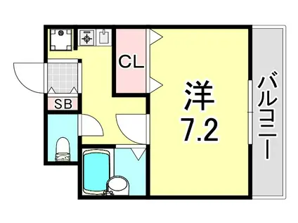 ハイツフルブルームII(1K/1階)の間取り写真