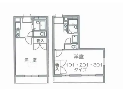 ジュネスヒロ(1K/3階)の間取り写真