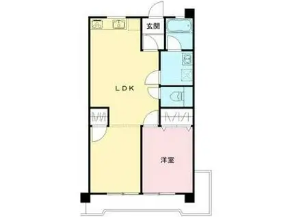 メゾンハヤシ(2LDK/3階)の間取り写真