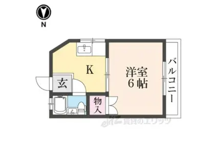 多田ハイツ(1K/2階)の間取り写真