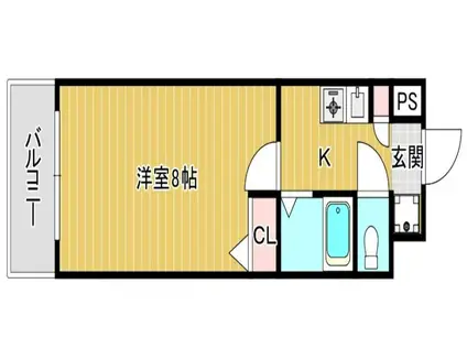 エクセレンス城南(1K/3階)の間取り写真