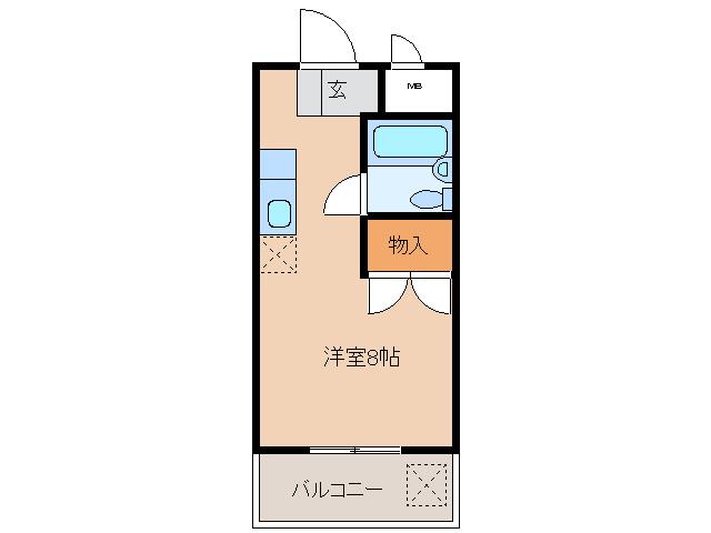 アクティ24(ワンルーム/3階)の間取り写真