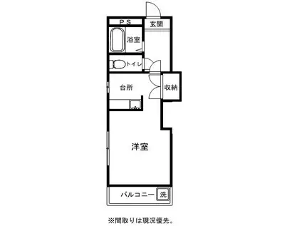 コーポレジェンド(ワンルーム/5階)の間取り写真