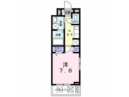 YSアビタシオン青柳(1K/2階)の間取り写真
