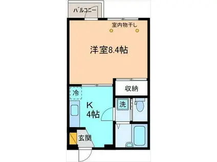 リーヴ・ゴーシュ(1K/3階)の間取り写真