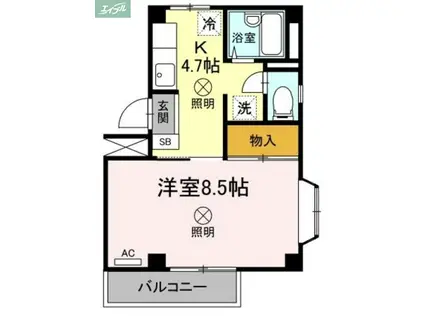 メゾン神田(1K/1階)の間取り写真