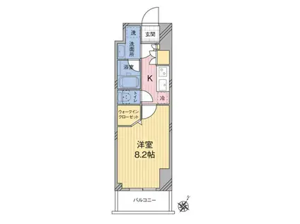 MODIER HATAGAYA(1K/9階)の間取り写真