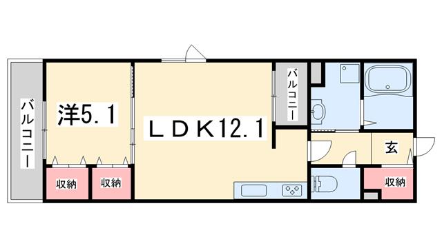 DO・DREAM杉屋町(1LDK/4階)の間取り写真